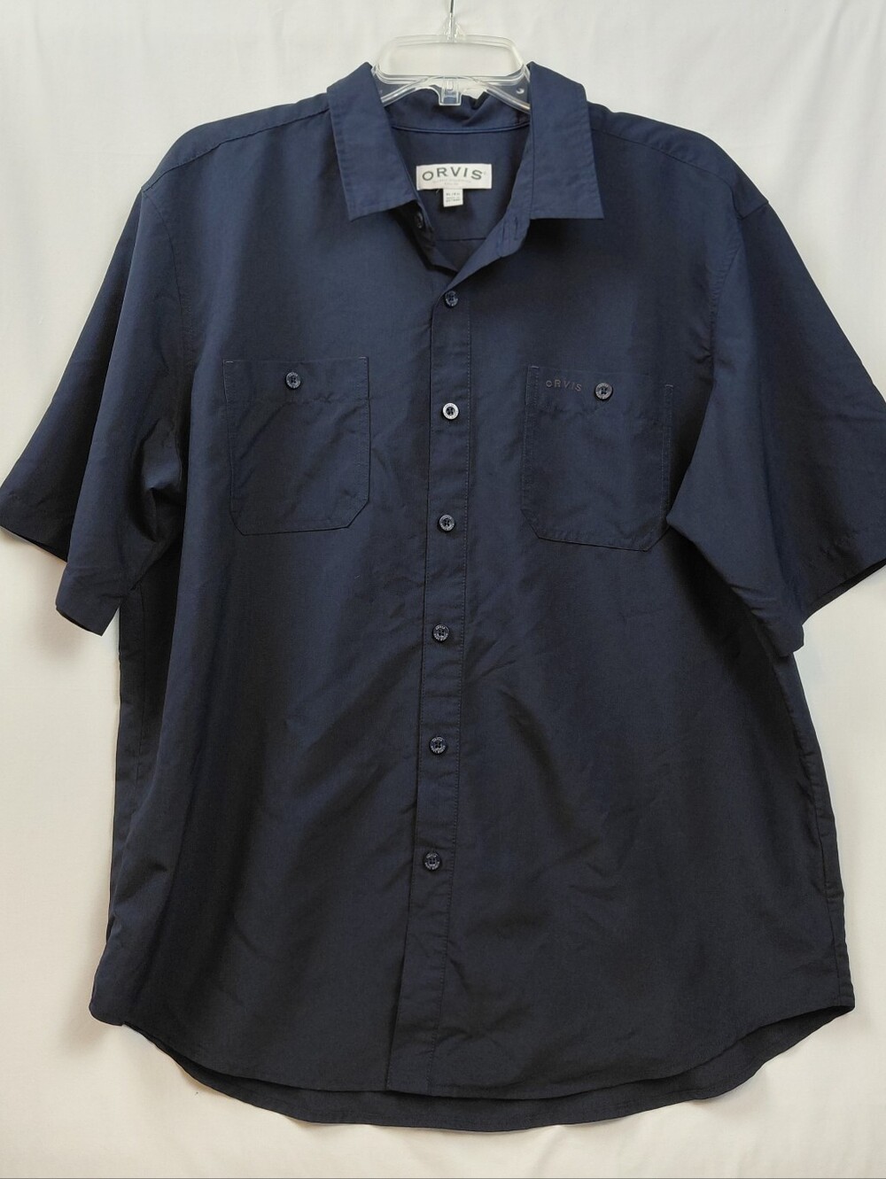 Orvis Camo Style Shirt Men's Size X Large Navy Blue
